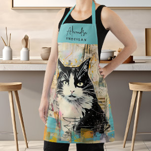 Tablier Amoureux de les chats personnalisés Maman Papa Nom