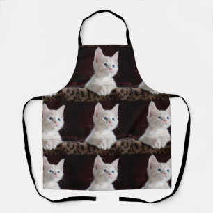 Tablier Amoureux des chats de collage photo pour animal de