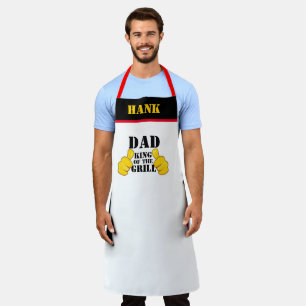Tablier Amoureux du barbecue "Roi du grill" Mens amusants