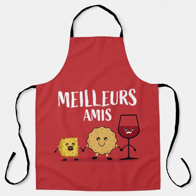 Tablier Amoureux du fromage français (Recto)