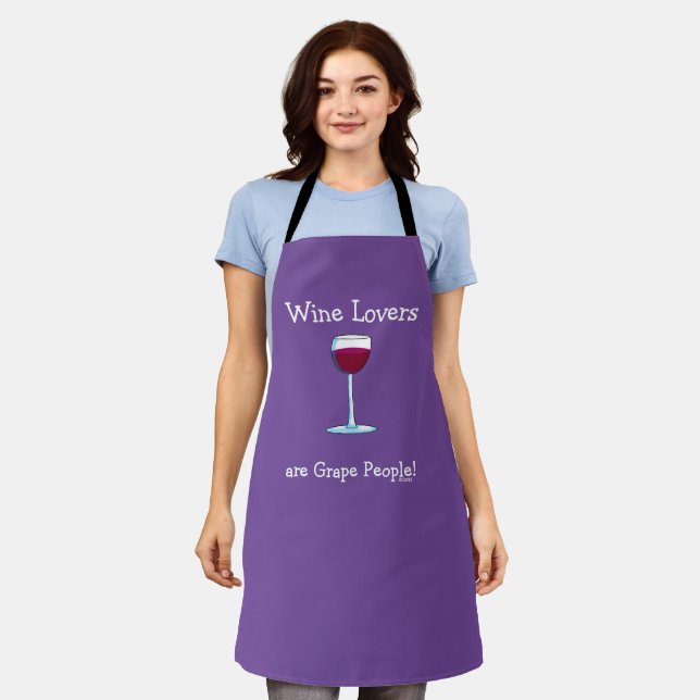 Tablier Amoureux Du Vin Dégustation Purple Party (Porté)