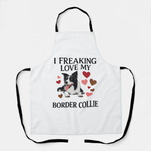 Tablier Amoureux Fou de Border Collie Chien Hearts_1