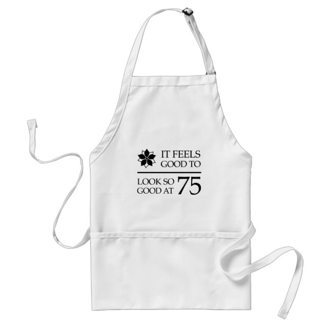 Tablier Amusant 75ème anniversaire (Sens Bien) (Devant)