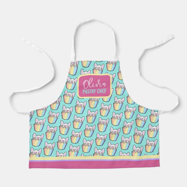 Tablier Amusant Cuisine Cupcake sur mesure pour enfants (Recto)