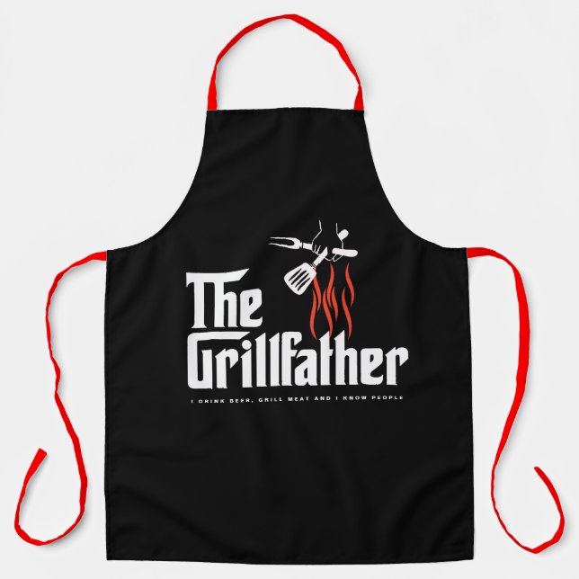 Tablier Amusant Mob Satire Aprons, #fathersdaydon Papa (Recto)
