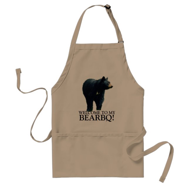 Tablier Amusant noir ours Barbecue Apron (Devant)