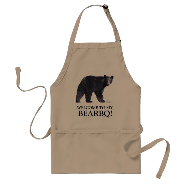 Tablier Amusant noir ours Barbecue Apron (Devant)