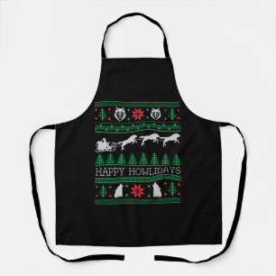 Tablier Amusant Wolf Wolf Lover laide pull de Noël