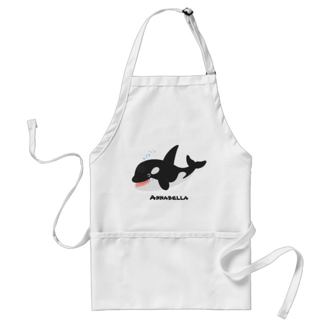 Tablier Amusante baleine orque mignonne dessin animé (Devant)