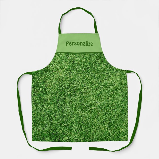 Tablier Amusante pelouse verte (Recto)