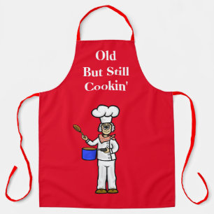 Tablier Amusante Vielle Femme Gray Cheveux Chef Apron