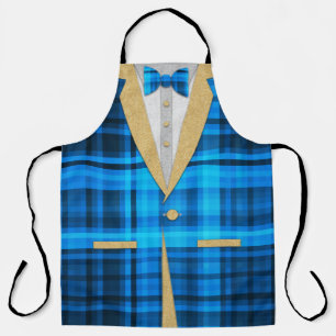 Tablier Amusants Madras Gold Parties scintillant Tuxedo Av