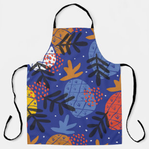 Tablier Ananas Abstrait Feuille Vintage Motif