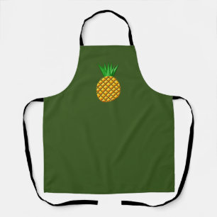 Tablier Ananas sur Arrière - plan vert