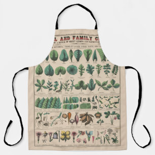 Tablier Ancienne carte scolaire botanique de la nature vin