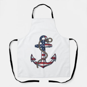 Tablier Ancre Patriotique Design Vectoriel Vintage_1