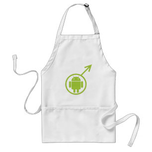 Tablier Android mâle (signe / symbole) Bugdroid