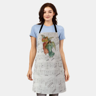 Tablier Anges chanteurs - Musique victorienne Fiche religi