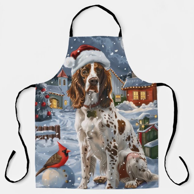 Tablier Anglais Setter Winter Wonderland Christmas Joy (Recto)