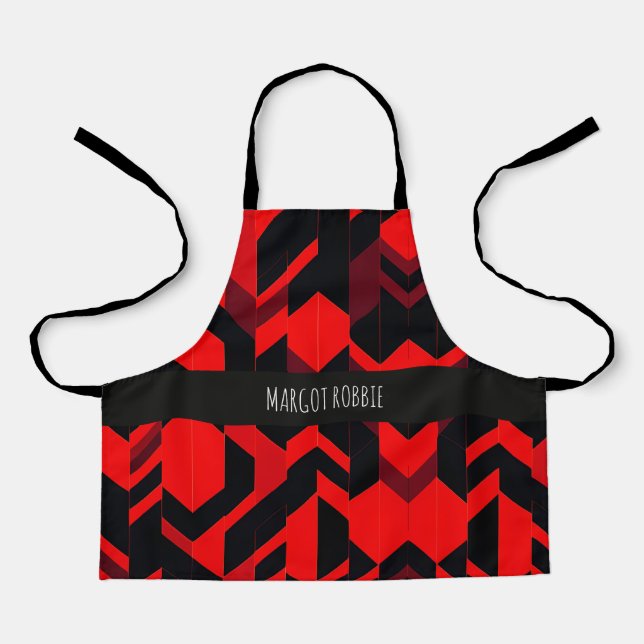 Tablier Angle de camouflage rouge pointu Motif géométrique (Recto)