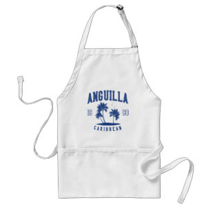 Tablier Anguilla Palmier des Caraïbes 1980
