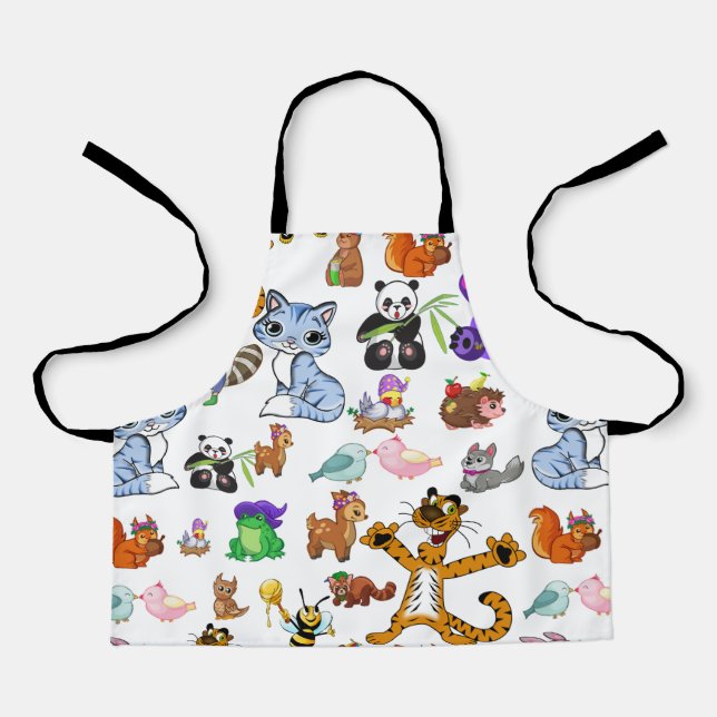 Tablier Animaux colorés Motif (Recto)