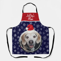 Animaux de compagnie Red Santa Hat Snowflakes Navy