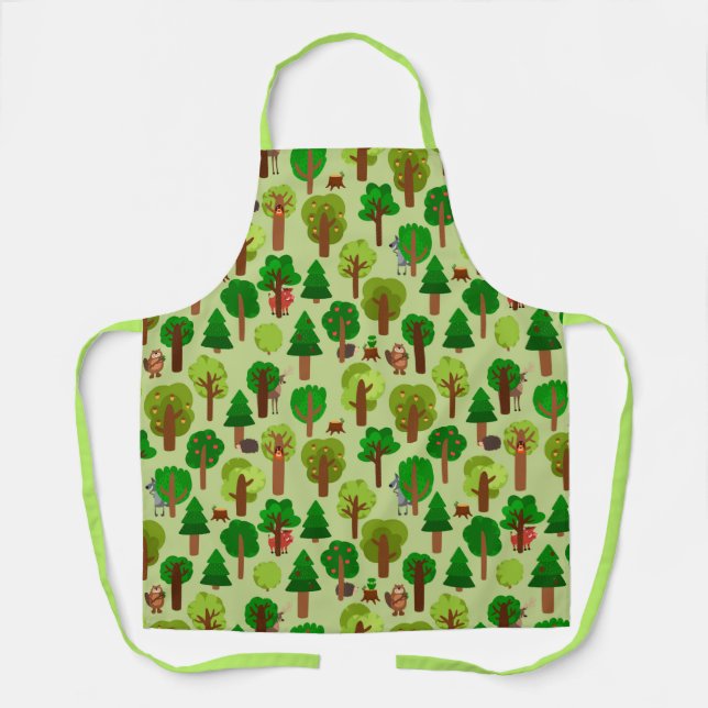 Tablier Animaux forestiers adorables (Recto)
