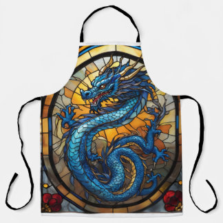 Tablier Année du dragon bleu 2024