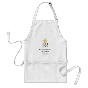 Tablier Anniversaire personnalisable d'église de 100 ans