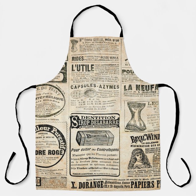 Tablier Annonce de journal français 1897 (Recto)