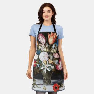 Tablier Antique Bosschaert Tulipes et Roses Hollandaises A