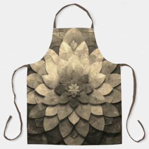 Tablier Antique Golden Mandala Art Fleur texturée