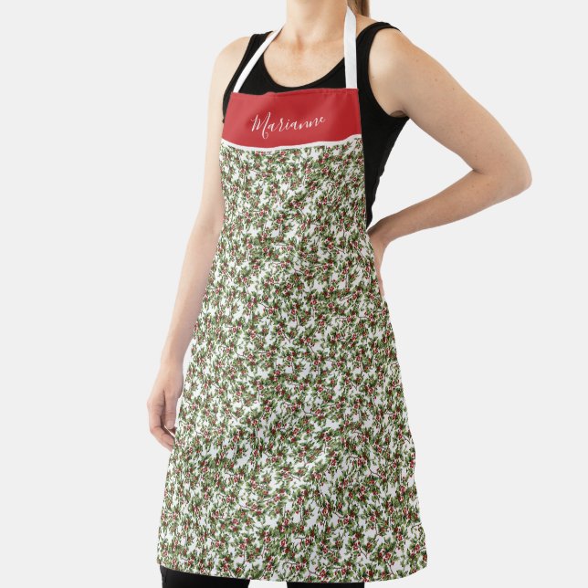 Tablier Antique Holly Motif avec nom (Insitu)