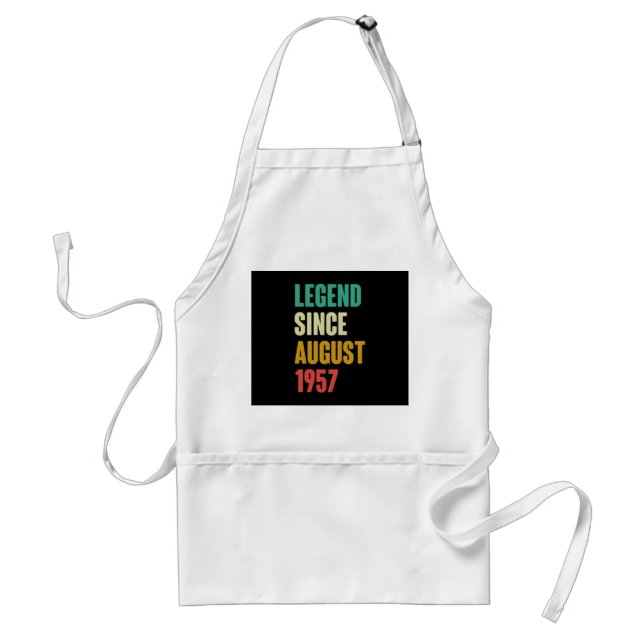 Tablier Août 1957 65e anniversaire 65 ans Cadeau Anniversa (Devant)