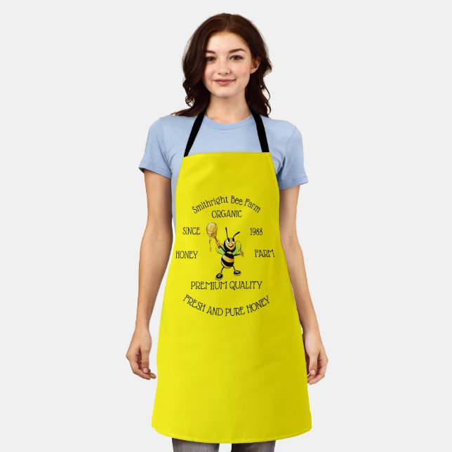 Tablier Aperon personnalisé de fermier d'abeille (Porté)