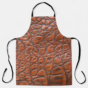 Tablier apparence fausse en cuir de crocodile