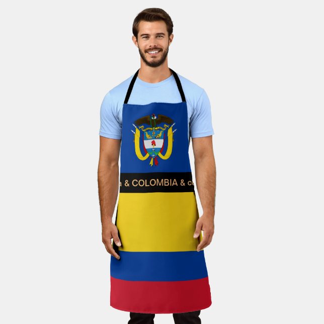 Tablier Appartement Drapeau Colombien, Colombie Cuisine Ch (Porté)