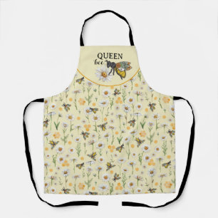 Tablier Apperon floral d'abeille de miel   Honeypeb Baby
