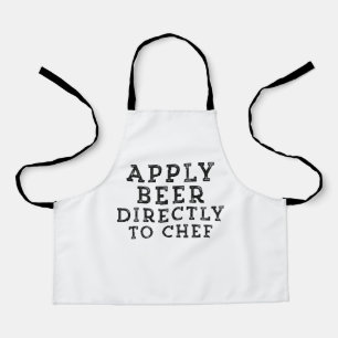 Tablier Appliquer la bière directement au chef, conseils d