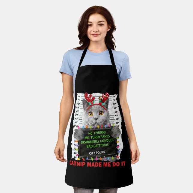 Tablier Apportez Noël laid pour chat maman chat papa chat  (Porté)
