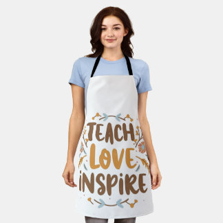 Tablier Apprendre, Amour, Inspirer Typographie Cadeau