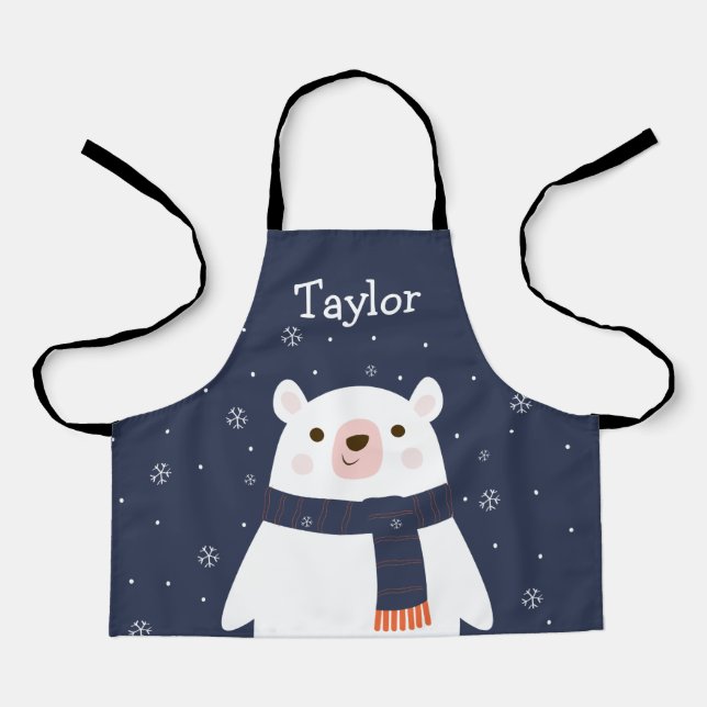 Tablier Appron pour les enfants de Noël personnalisés (Recto)