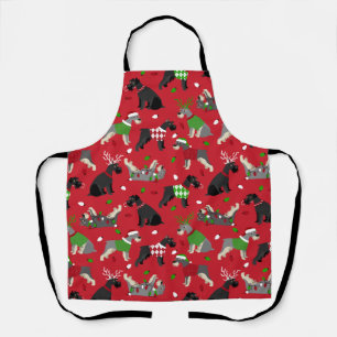 Tablier Appron Schnauzer de Noël