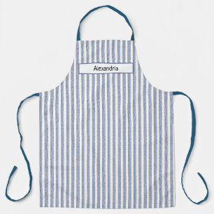 Tablier Apron à bandes bleues personnalisées