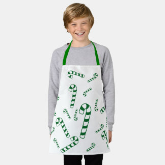 Tablier Apron (ao) - Green Candy Canes