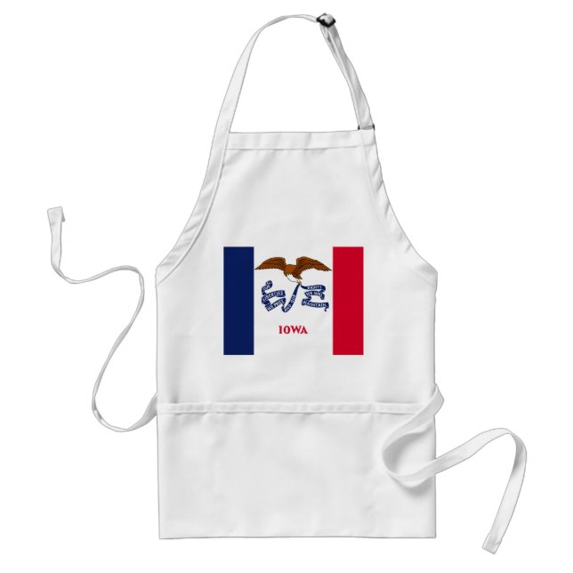 Tablier Apron avec Drapeau de l'Iowa, États-Unis (Devant)