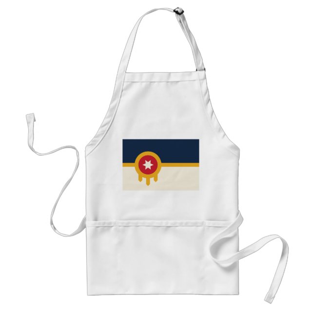 Tablier Apron avec drapeau de Tulsa, Oklahoma (Devant)