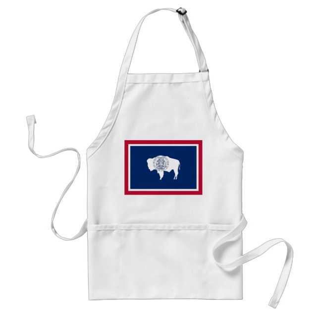 Tablier Apron avec Drapeau du Wyoming, États-Unis (Devant)