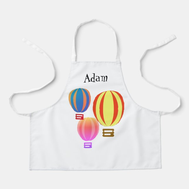 Tablier Apron - Ballons à air chaud avec nom (Recto)